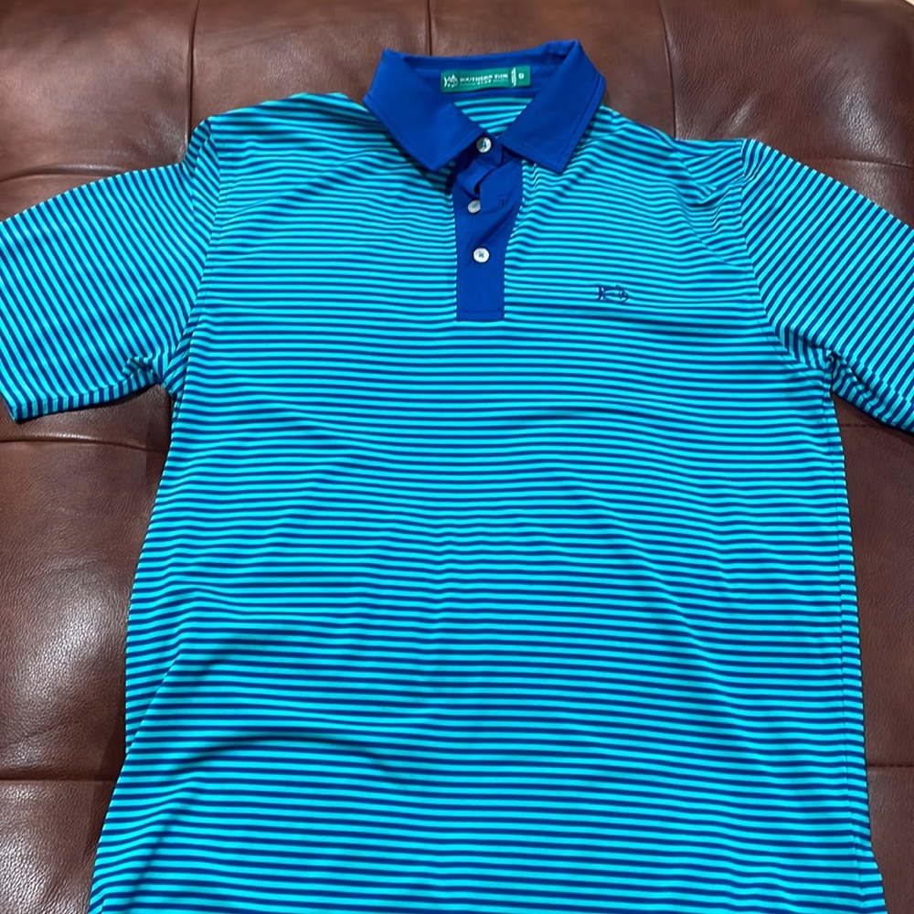 Southern tide men’s polo blue green size men’s small